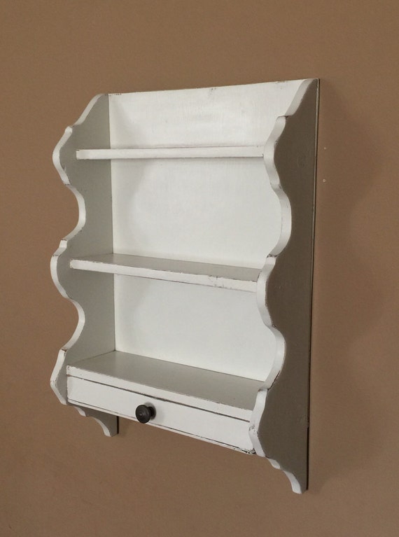 Distressed Vintage Wall Shelf / Bathroom Wall