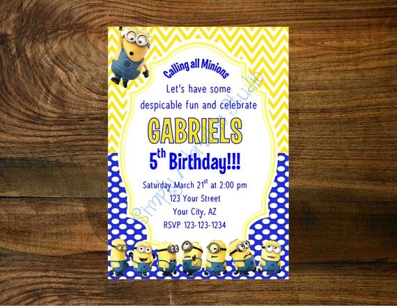 Minion Invitation