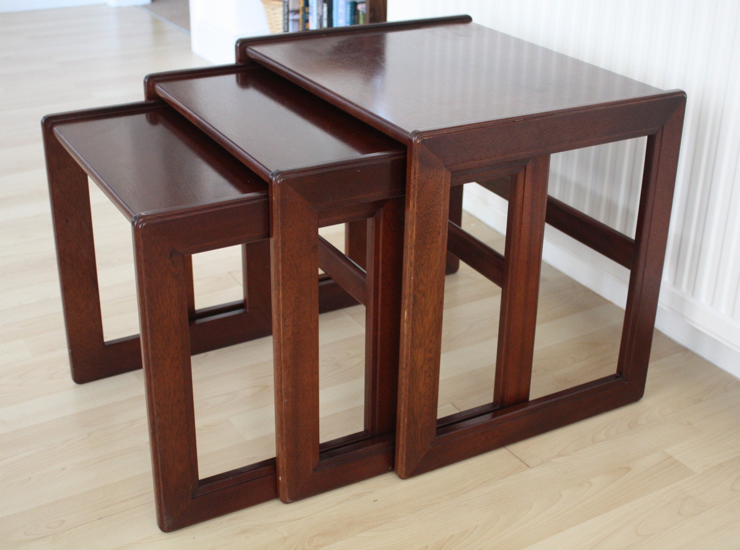 G Plan Red Label Nest of Tables Mahogany Mid Century Retro