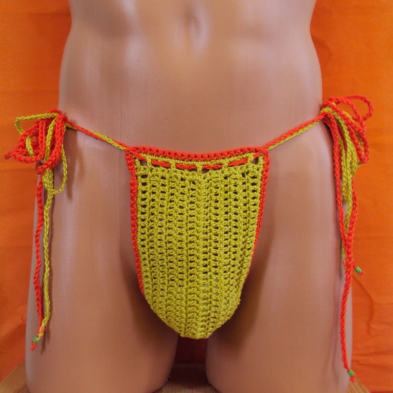 Items similar to Men's G String Thong Swimwear Crochet Handmade on Etsy