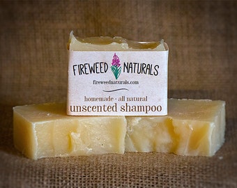Premium, All-Natural, Unscented Shampoo Bar - Cold Process