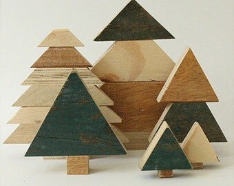 Trees of scrap wood (Christmas)