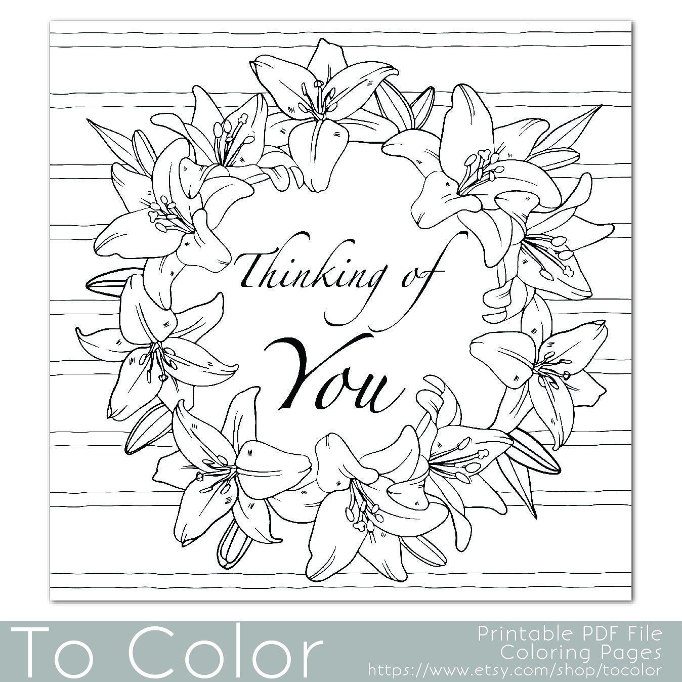 Free Printable Thinking Of You Cards To Color Cards Info