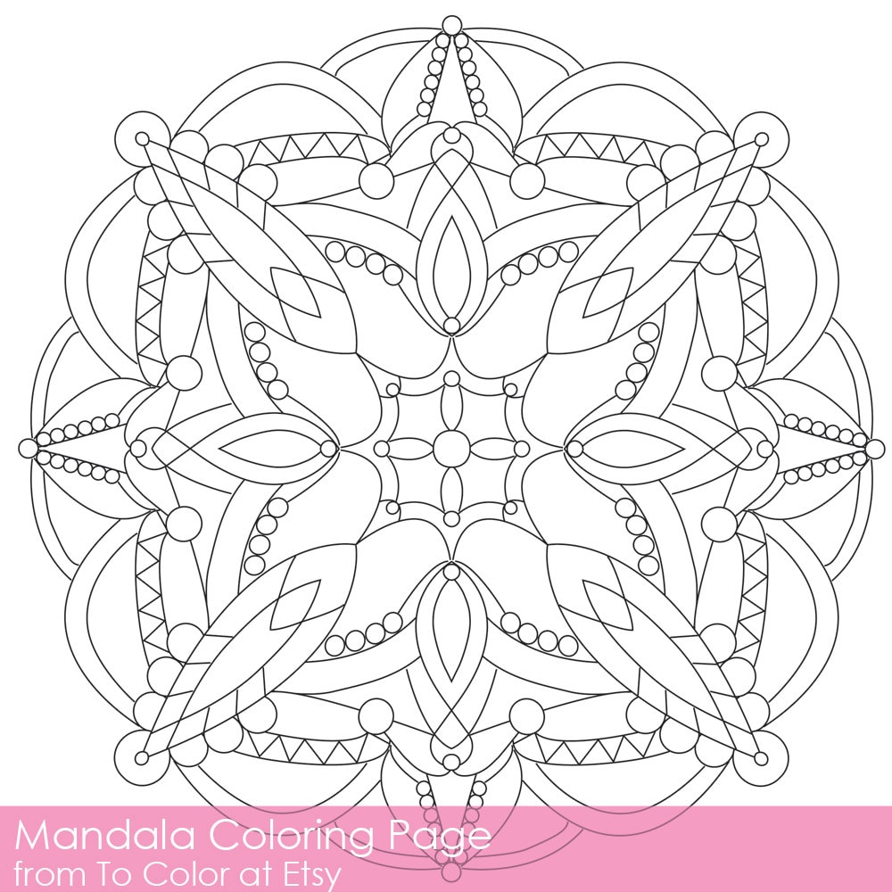 Simple Printable Coloring Pages for Adults Gel Pens by ToColor