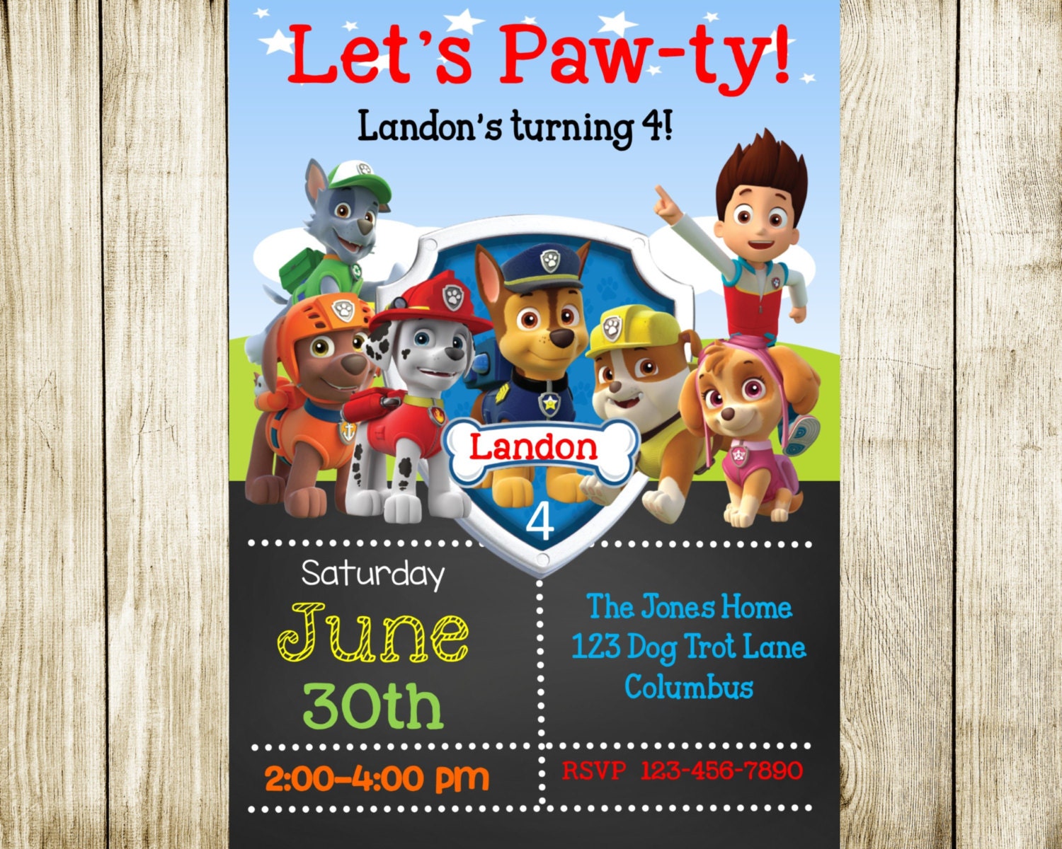 Paw Patrol Birthday Invitations 10