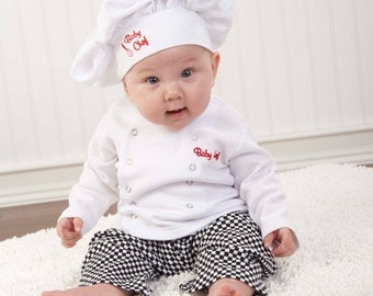 Baby Chef Layette (Personalization Available); Baby Gift; Baptism Gift; Christening Gift; Baby Shower Gift; Unique Baby Gift