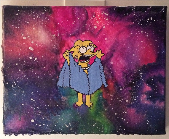 I am the lizard queen Lisa Simpson galaxy art by BorrowAFeeling