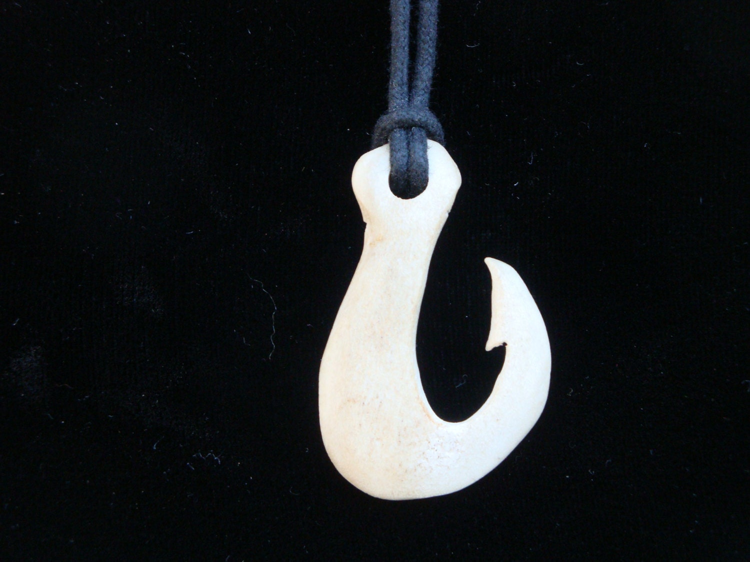 Deer antler fish hook pendant unisex by DesignsbyLanceHargis