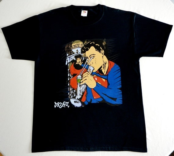 Superman smoking bong t shirt by GonzoTees on Etsy