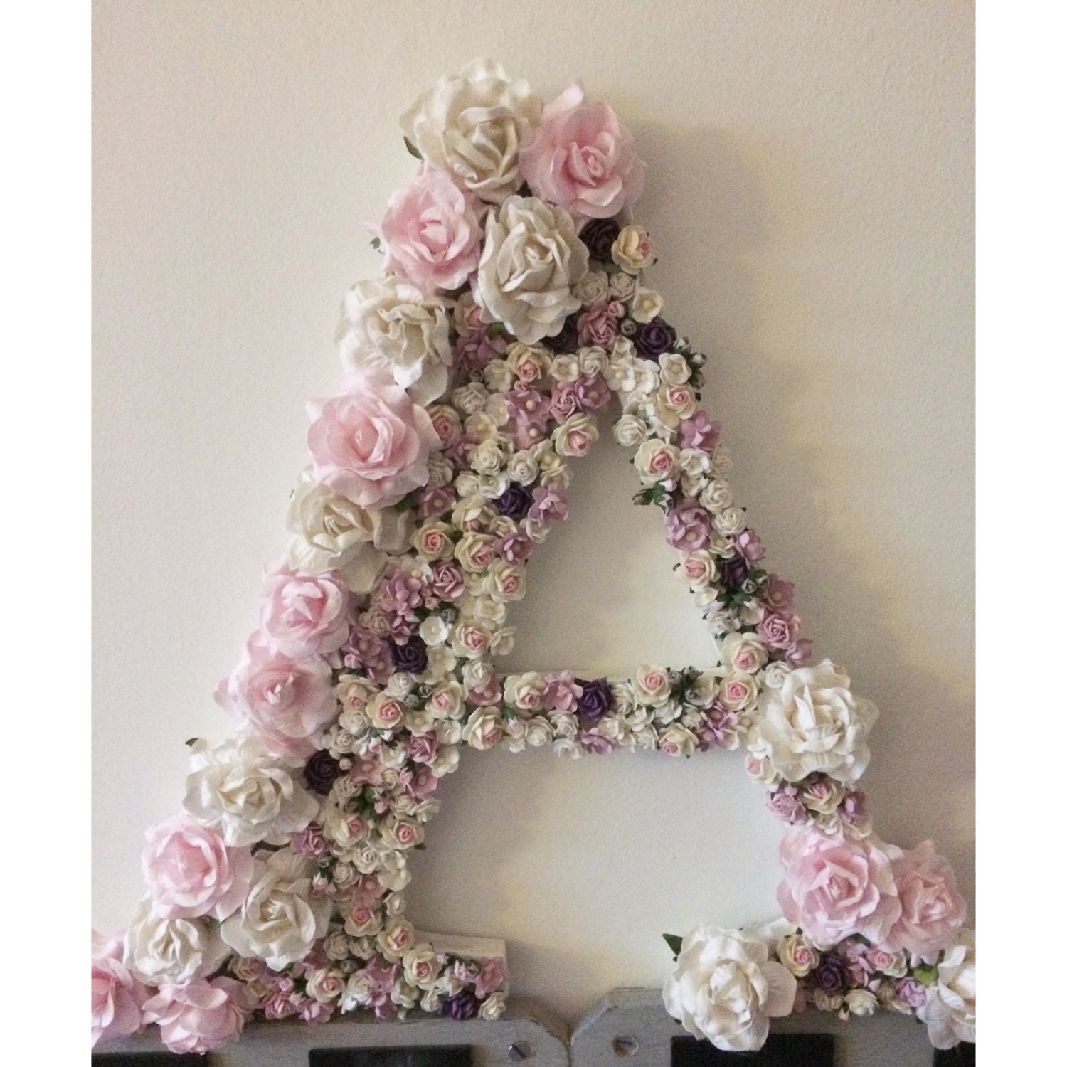 Custom Wooden Floral Letter 28cm