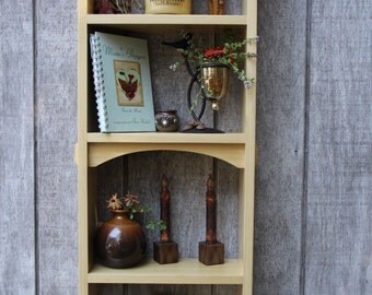 Wood Wall Shelve, Poplar Wood Wall Hanging Shelf, Book Shelf, Home Decor Wall Shelve, 4 Shelf Wall Shelve, Home Decor Wall Shelve.