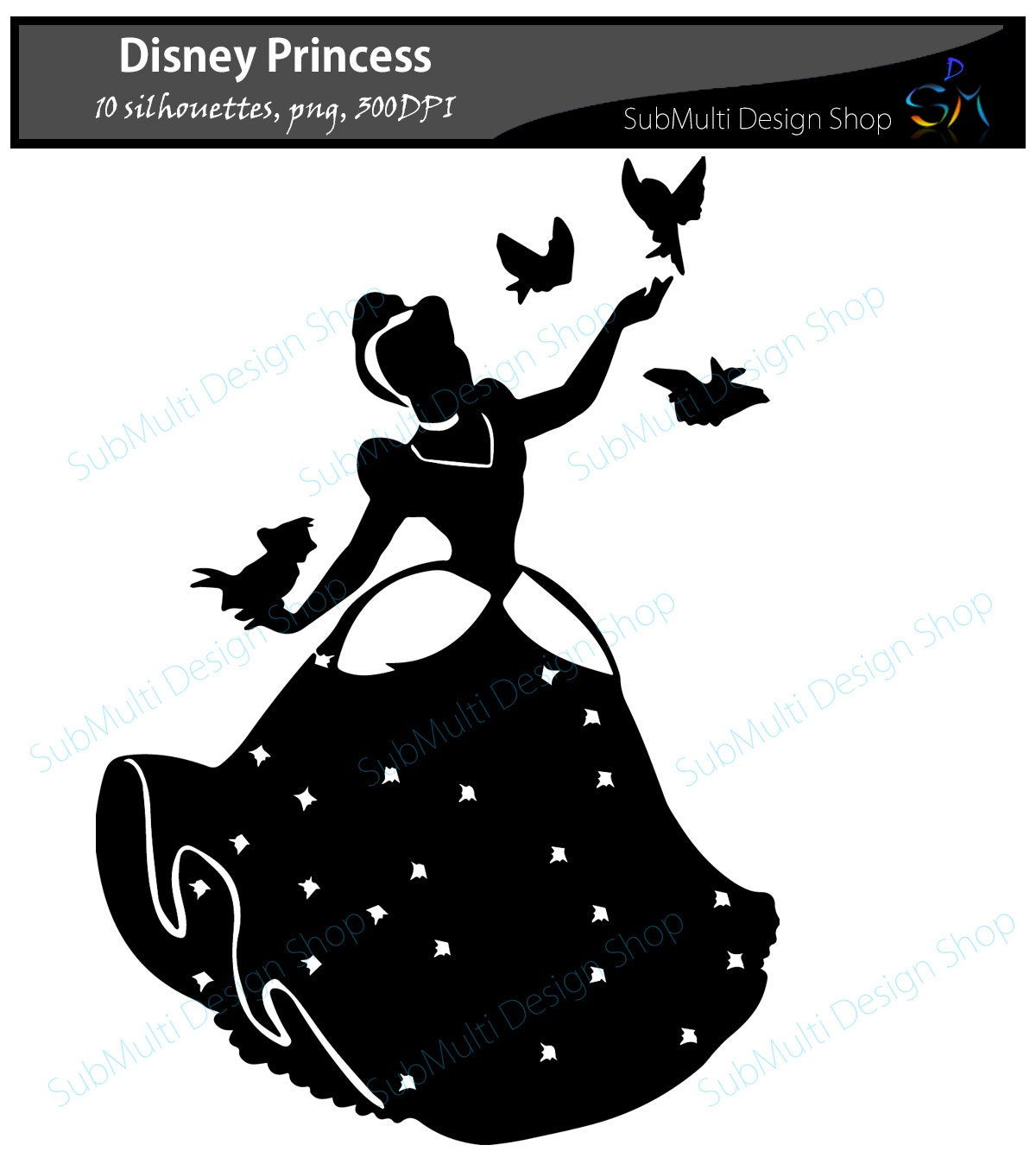 Download Disney Princess Silhouette svg / svg cut file / Ilustrator ...