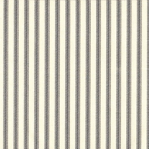 Shower Curtain Brindle Gray Ticking Stripe by ClosetoCustomLinens