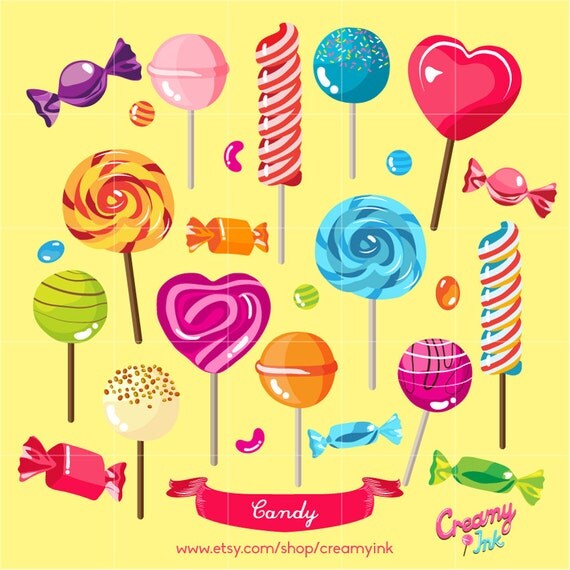 Candy Digital Vector Clip art/ Candies Digital Clipart Design