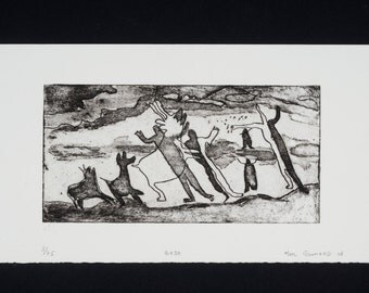Etching Baja California Mexico Original Print Limited Edition