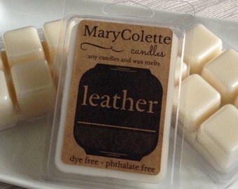 Leather Scented Soy Wax Melt | Leather Wax Melt | Leather Candle | Eco Friendly Soy Wax Melt | Leather Scent | Masculine Scent
