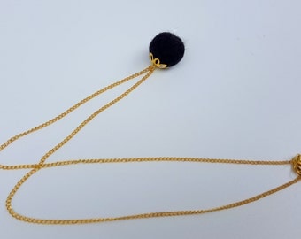 Black&Gold Felted Necklace
