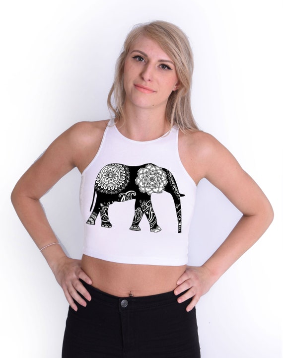 elephant sleeveless crop top xs s m l by elephant sleeveless crop top xs s m l by