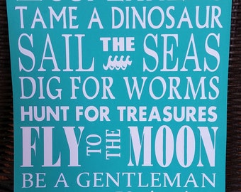 Little Boy Word Collage