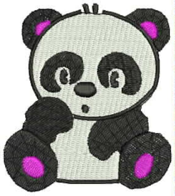 Cute panda bear embroidery design by alexhoffembroidery on etsy Cute panda bear embroidery design by alexhoffembroidery on etsy