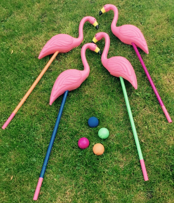 Items similar to Alice In Wonderland Flamingo Croquet set on Etsy Items similar to Alice In Wonderland Flamingo Croquet set on Etsy