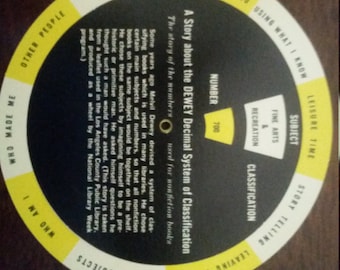 Vintage Dewey Decimal Classification wheel