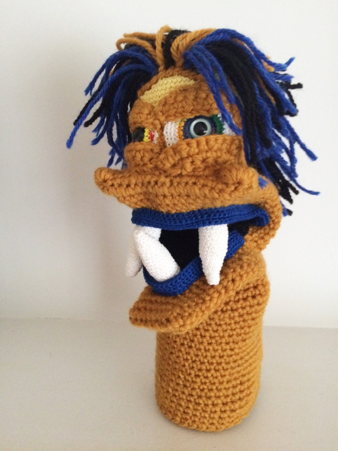 SALE Crocheted Monster Hand Puppet Steve