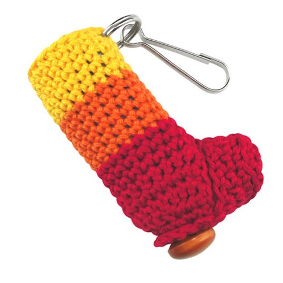 Inhaler Holder size A WIHA039 crochet keychain asthma
