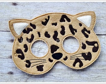 Cheetah Mask Safari Masks Woodland Creatures Halloween Mask Stocking Stuffers Easter Pretend Play Creative Play Masks Felt Mask