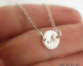 Petite Initial Bracelet. Sterling Silver Bracelet. Friendship. Bridesmaids Jewelry. Mom Bracelet