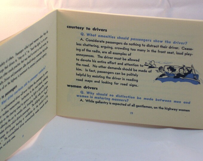 1949 Motor Manners Traffic Etiquette Book Emily Post