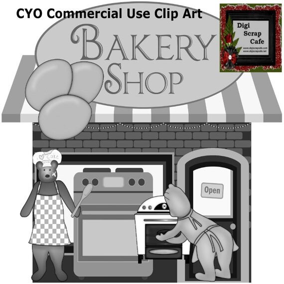 Bakery Bears Cook Kitchen scrapbook transparent clip art graphics commercial use png