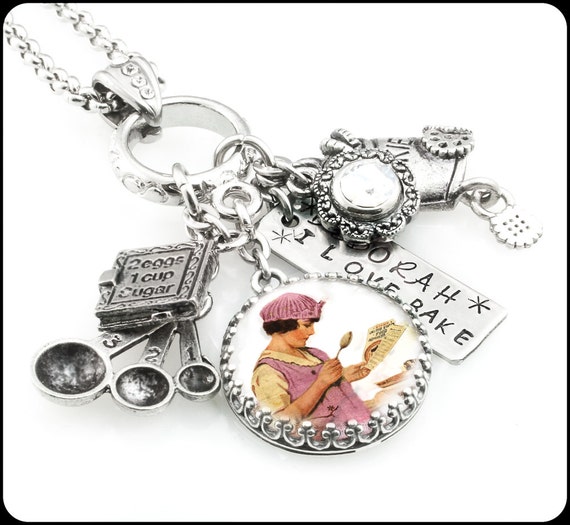 Baking Jewelry, Kitchen Jewelry, Baker Necklace, Chef Necklace, Cook Necklace, Kitchen Charms