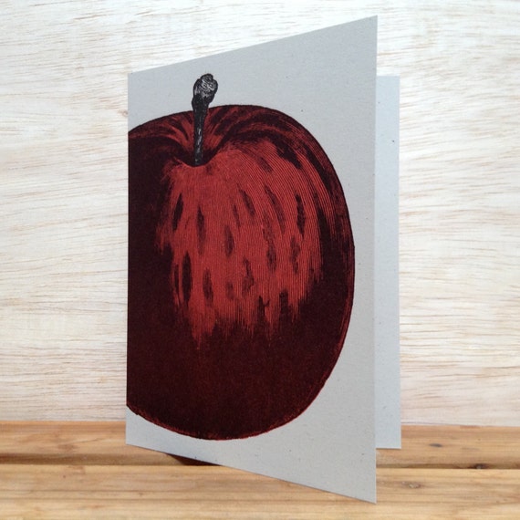 APPLE GREETING CARDS Farmers Market Letterpress Card Pack of 8