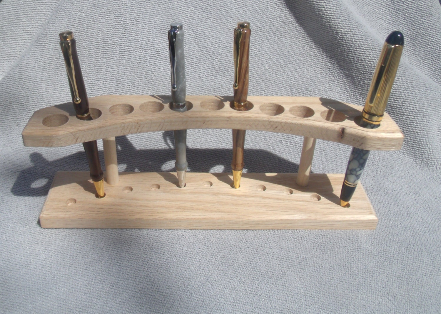 Craft Show Turned Pen Display Stand Solid Oak 16 Stain color