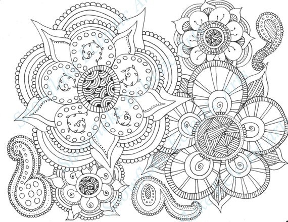 DIY COLORING Page Instant PDF Digital - Il 570xN.829095664 Rwrg 