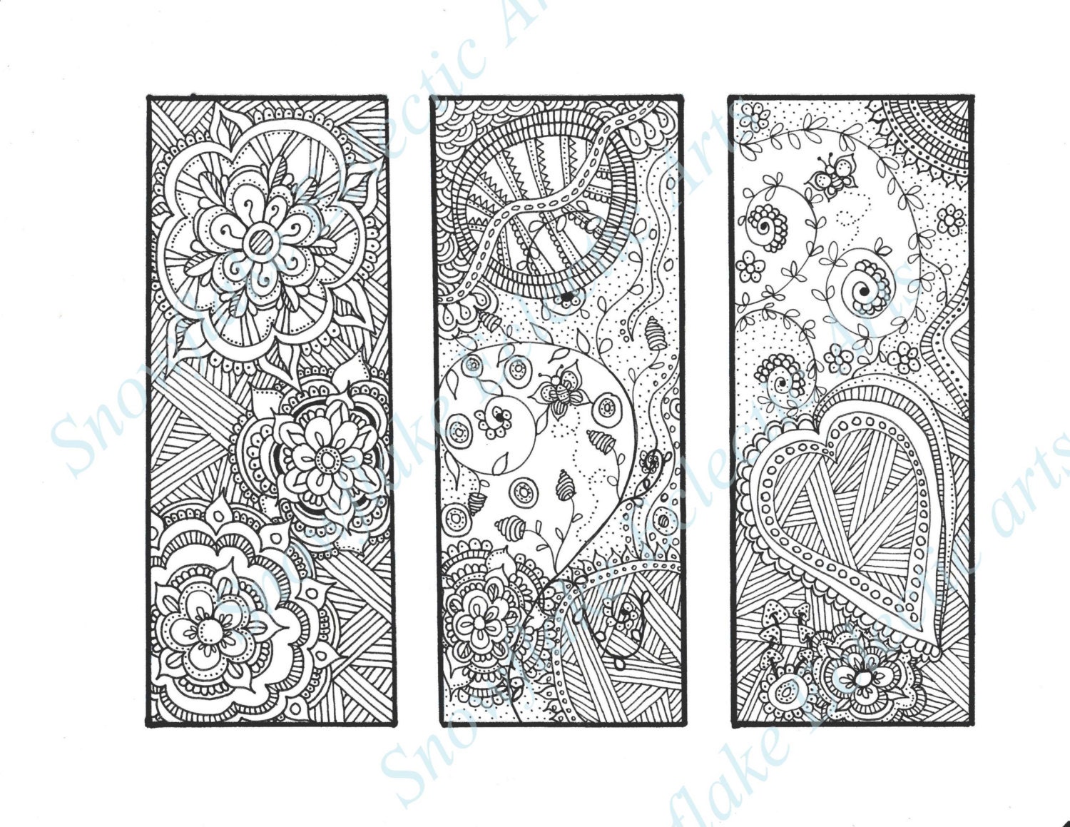 diy bookmarks instant pdf digital download printable