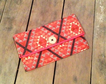 Beautiful red multicolored clutch/pouch