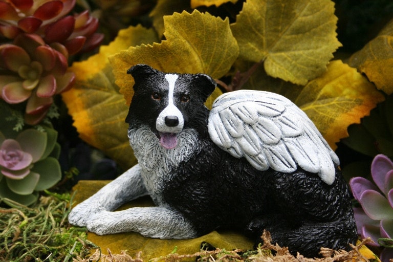 border collie dog statues