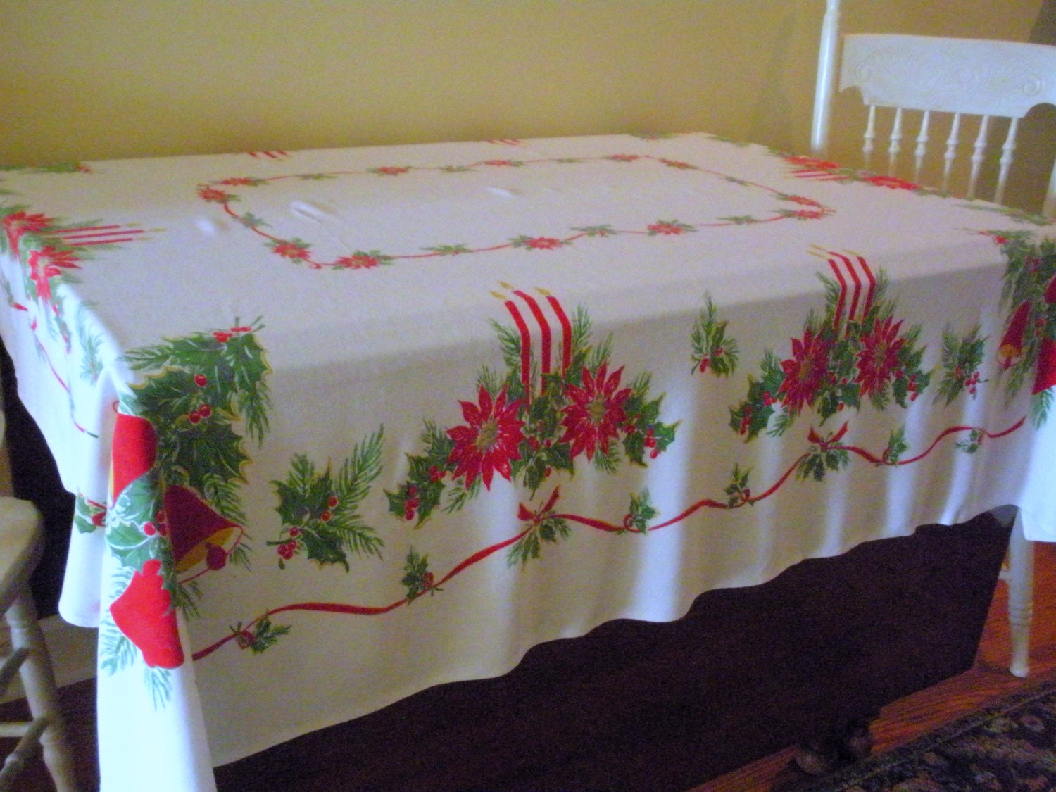 Vintage Christmas Tablecloth Cotton Tablecloth Old By CraftyMJC   Il Fullxfull.831565322 J9ix 