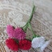 Vintage Fabric Millinery Flowers Germany Flowers 6 Stems Color Mix