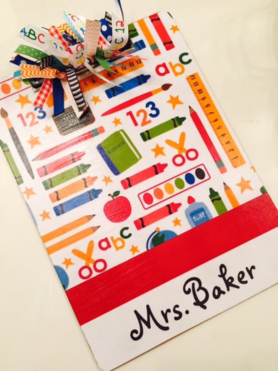 Personalized Teacher Clipboard Free Monogramming Organization