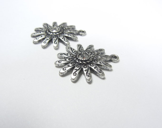 Pair of Antique Silver-tone Decorative Western Spur Charms