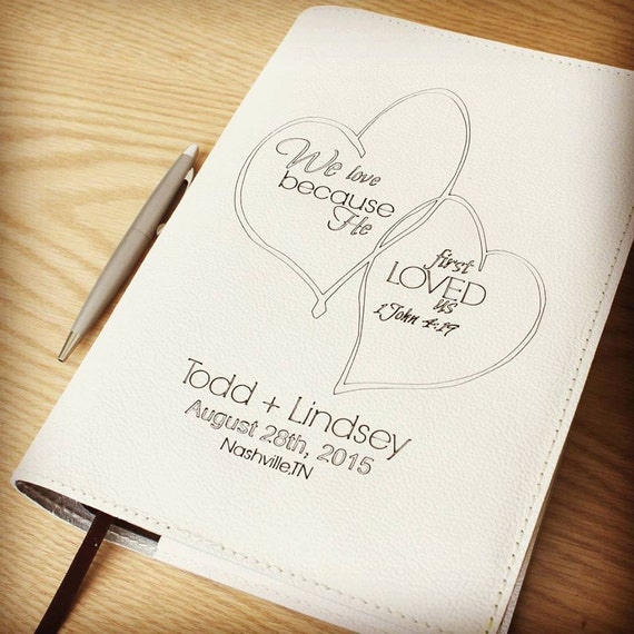 Personalized Wedding Guestbook Bible Cover for Wedding