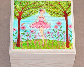 Ballerina gioielli scatola, contenitore di monili del ballerino di balletto, ragazze Trinket Box