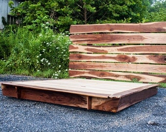 Pino rústico recuperado plataforma cama con por BarnWoodFurniture