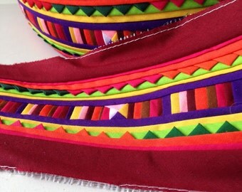Red Quilt, crimson, Hmong fabric, Hmong Textile, Lisu Textile, fabric, Yellow, Thai hill tribe, Hmong, Lisu fabric, Sewn, Crafting, textile