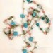Aquamarine Coral Turquoise Long Necklace Handmade Wire Wrapped 14kt Gold Filled Colorful Gemstone Layering Dangle Necklace