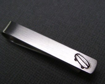 Skateboard Tie Clip // Skateboard Tie Bar // Hand Stamped // Skateboarder Gift // Graduation Gift // Skater Gift // Custom // Personalized