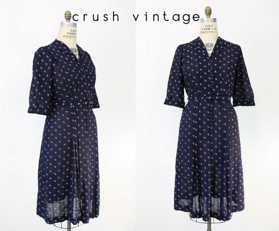 1940s button down dress